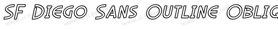 SF Diego Sans Outline Oblique字体转换